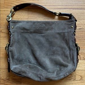 Coach Suede Hobo Shoulder Bag